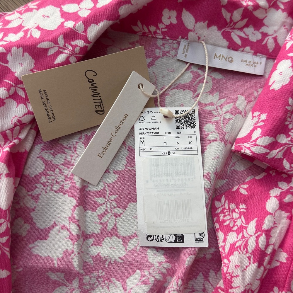 Mango Vibrant Pink Floral Shirt - Picture 3 of 4